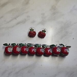 Red Apple Jewelry Set